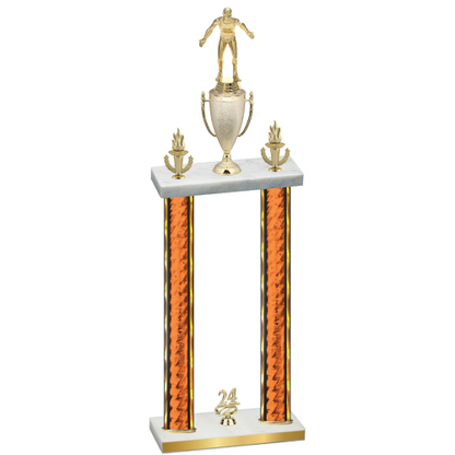 Double Orange Glacier Year Wrestling Trophy