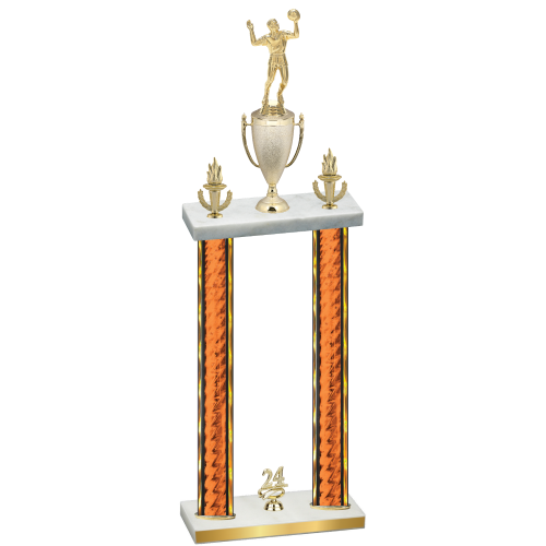 Double Orange Glacier Year Volleyball Trophy