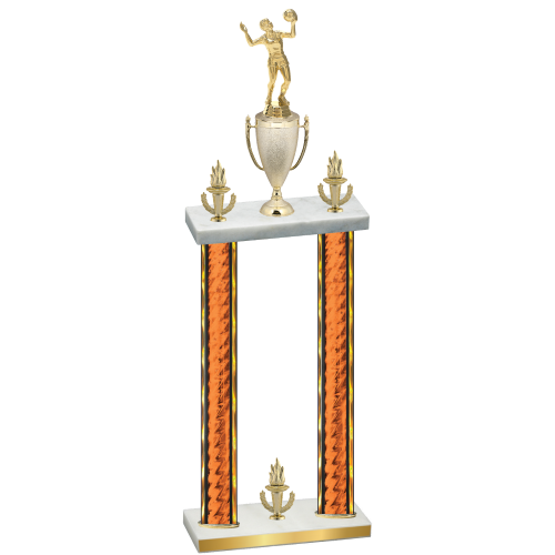 Double Orange Glacier Victory Volleyball Trophy