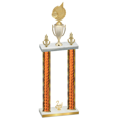 Double Orange Glacier Second Place Volleyball Trophy