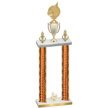 Double Orange Glacier Fourth Place Volleyball Trophy
