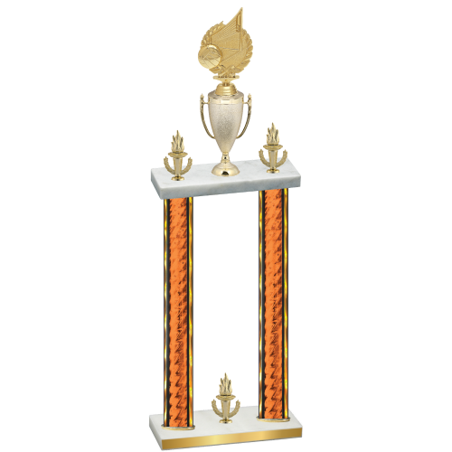 Double Orange Glacier Victory Volleyball Trophy