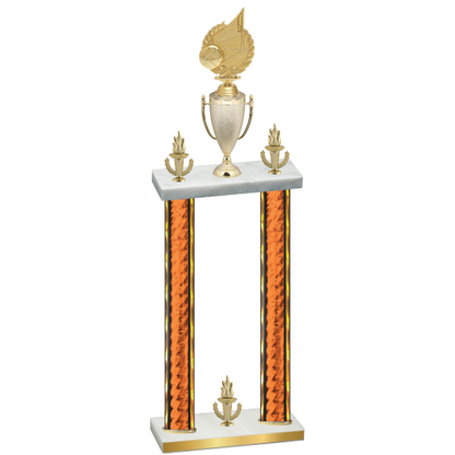 Double Orange Glacier Victory Volleyball Trophy