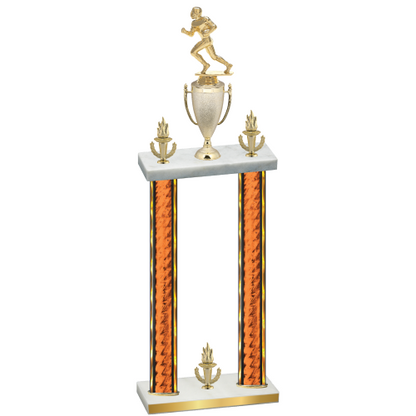 Double Orange Glacier Victory Football Trophy