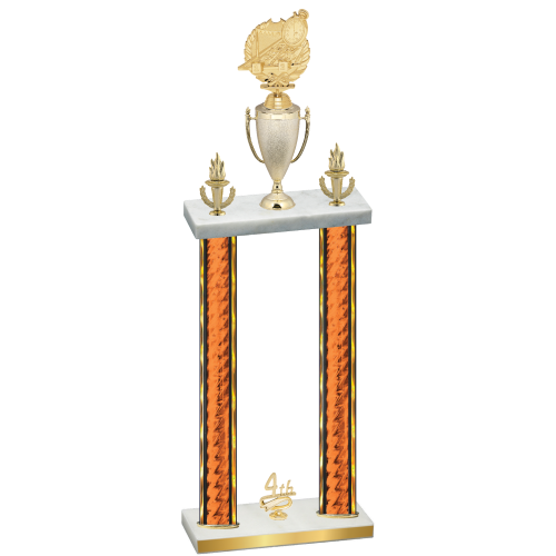 Double Orange Glacier Fourth Place Swimming Trophy