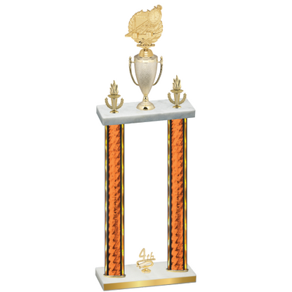 Double Orange Glacier Fourth Place Swimming Trophy