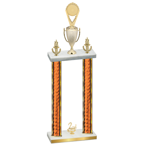Double Orange Glacier Second Place Insert Trophy