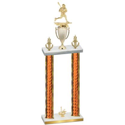 Double Orange Glacier First Place Lacrosse Trophy