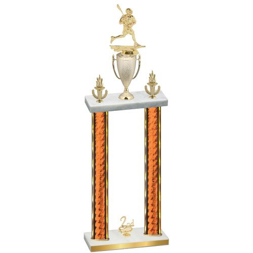 Double Orange Glacier Second Place Lacrosse Trophy