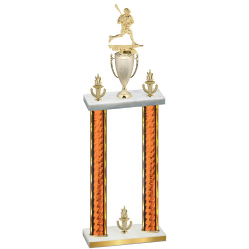 Double Orange Glacier Victory Lacrosse Trophy