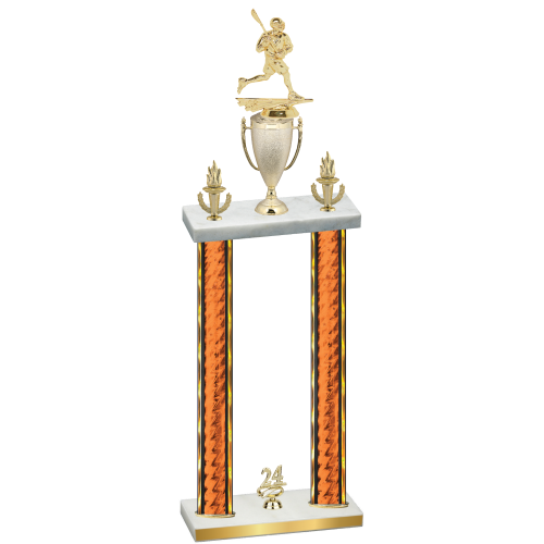 Double Orange Glacier Year Lacrosse Trophy