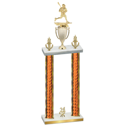 Double Orange Glacier Year Lacrosse Trophy