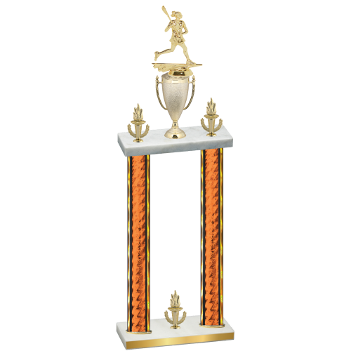 Double Orange Glacier Victory Lacrosse Trophy