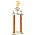 Double Orange Glacier Third Place Pickleball Trophy