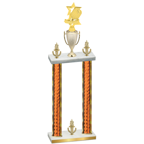 Double Orange Glacier Victory Pickleball Trophy
