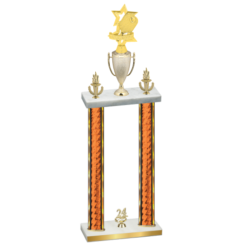 Double Orange Glacier Year Pickleball Trophy
