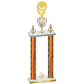 Double Orange Glacier Third Place Pickleball Trophy
