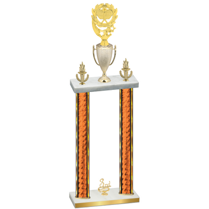 Double Orange Glacier Third Place Pickleball Trophy