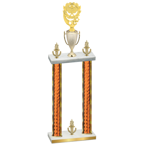 Double Orange Glacier Victory Pickleball Trophy