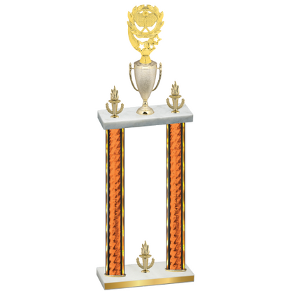 Double Orange Glacier Victory Pickleball Trophy
