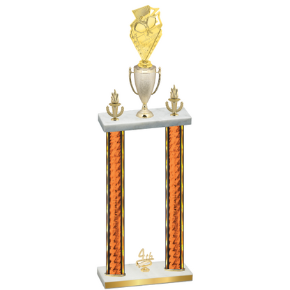 Double Orange Glacier Fourth Place Pickleball Trophy
