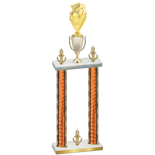 Double Orange Glacier Victory Pickleball Trophy