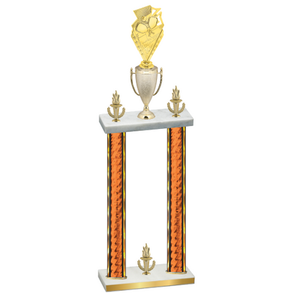 Double Orange Glacier Victory Pickleball Trophy