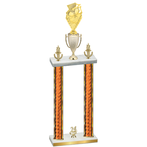 Double Orange Glacier Year Pickleball Trophy