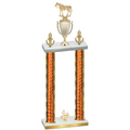 Double Orange Glacier Fourth Place Horses Trophy