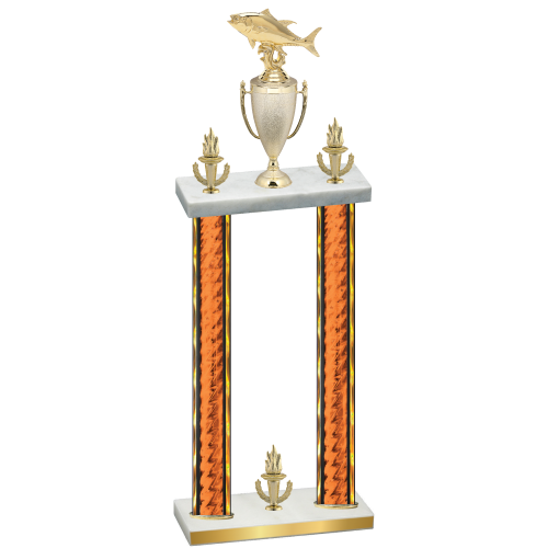 Double Orange Glacier Victory Fishing Trophy