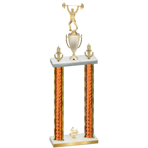 Double Orange Glacier Fourth Place Weights Trophy
