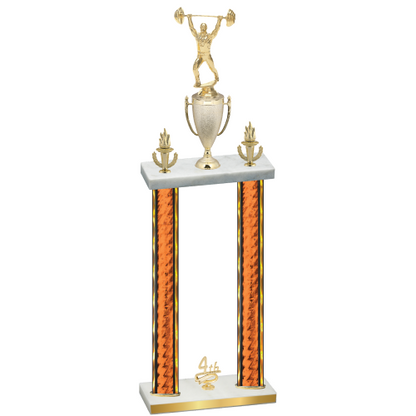 Double Orange Glacier Fourth Place Weights Trophy