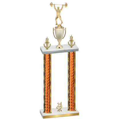 Double Orange Glacier Year Weights Trophy