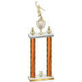 Double Orange Glacier Year Basketball Trophy