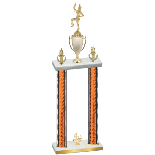 Double Orange Glacier Fourth Place Majorette Trophy