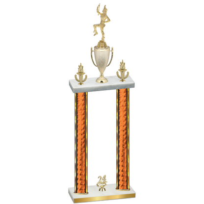 Double Orange Glacier Year Majorette Trophy