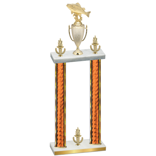 Double Orange Glacier Victory Fishing Trophy