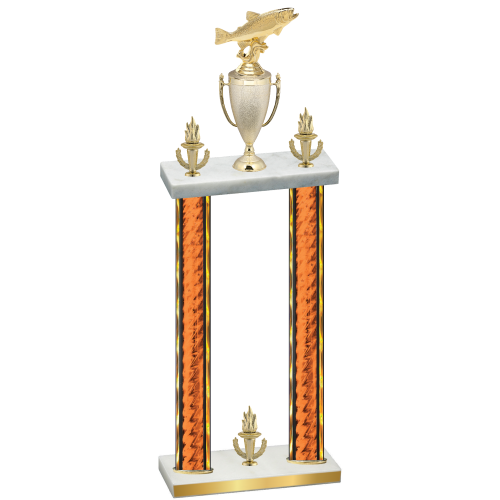 Double Orange Glacier Victory Fishing Trophy
