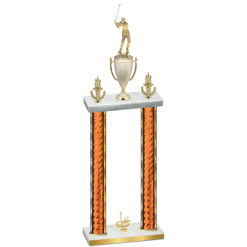 Double Orange Glacier First Place Golf Trophy