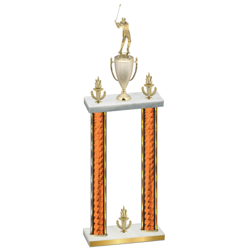 Double Orange Glacier Victory Golf Trophy