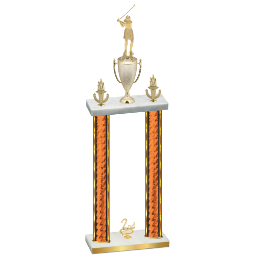 Double Orange Glacier Second Place Golf Trophy