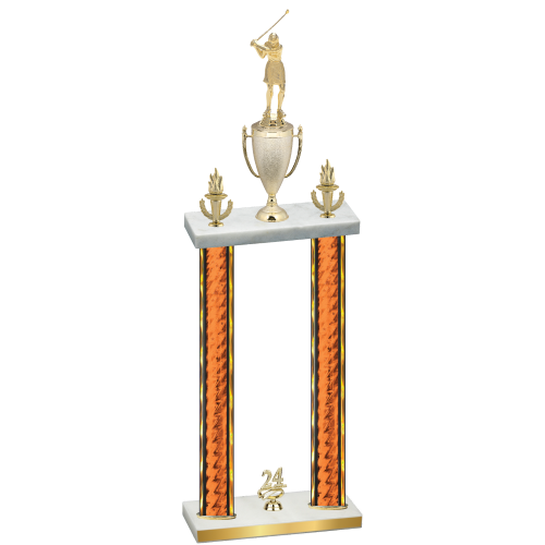 Double Orange Glacier Year Golf Trophy
