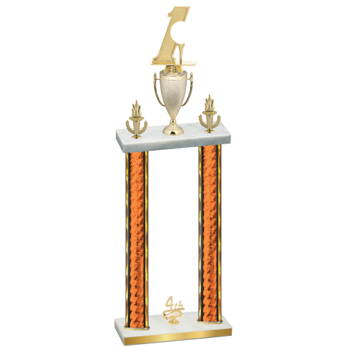 Double Orange Glacier Fourth Place Golf Trophy