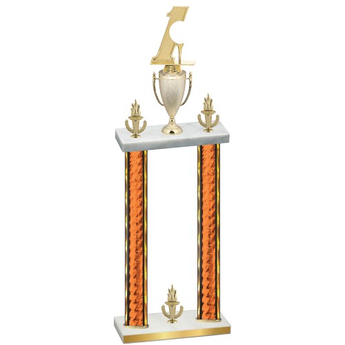 Double Orange Glacier Victory Golf Trophy