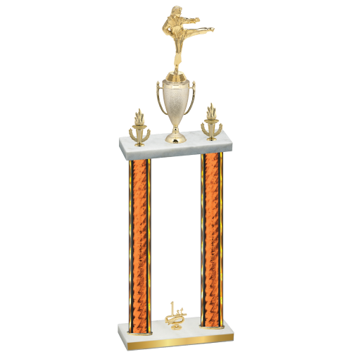 Double Orange Glacier First Place Karate Trophy