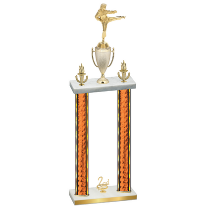 Double Orange Glacier Second Place Karate Trophy