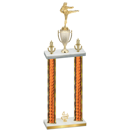 Double Orange Glacier Fourth Place Karate Trophy