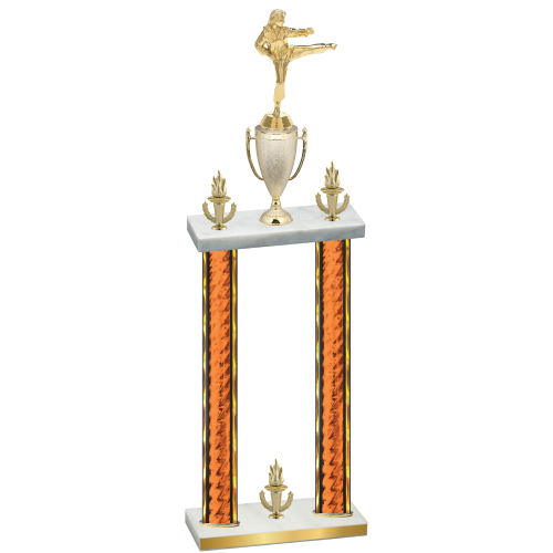 Double Orange Glacier Victory Karate Trophy
