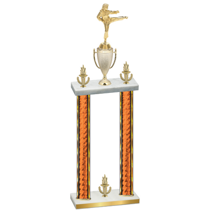 Double Orange Glacier Victory Karate Trophy