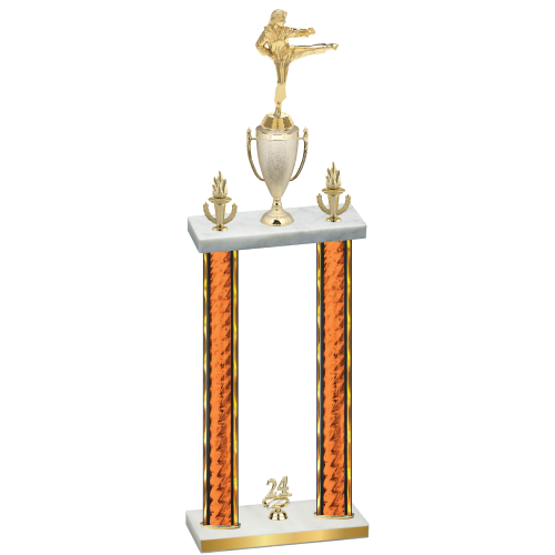 Double Orange Glacier Year Karate Trophy